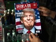 Ông Donald Trump xuất hiện trên trang bìa một tạp chí Trung Quốc. Ảnh: AFP