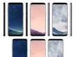 Từ trái qua là Galaxy S8 màu đen, xám và bạc. Ảnh: @evleaks.