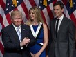 Tổng thống Mỹ Trump và vợ chồng con gái Ivanka, Jared Kushner. Ảnh: Rex