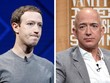 Tỷ phú Mark Zuckerberg, CEO Facebook và tỷ phú Jeff Bezos, CEO Amazon. (Nguồn: Time)