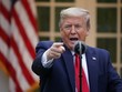 Tổng thống Mỹ Donald Trump trong cuộc họp báo về Covid-19 tại Nhà Trắng ngày 14/4. Ảnh: AFP.