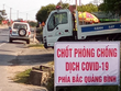 Chốt kiểm soát dịch bệnh Covid-19 trên tuyến quốc lộ 1A tại xã Quảng Đông, huyện Quảng Trạch. Ảnh: CDC Quảng Bình
