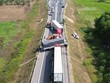 Hiện trường vụ tai nạn giao thông trên cao tốc Cam Lộ - La Sơn khu vực TP Huế hôm 18/2/2024.