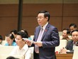 Phó Thủ tướng Vương Đình Huệ giải trình, làm rõ vấn đề đại biểu Quốc hội nêu.