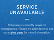 Sàn Coinbase tạm dừng hoạt động đêm qua.