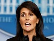 Đại sứ Mỹ tại Liên Hợp Quốc Nikki Haley phát biểu tại Nhà Trắng tháng 9/2017. Ảnh: AP.