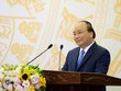 Thủ tướng Nguyễn Xuân Phúc phát biểu tại cuộc gặp mặt - Ảnh: VGP/Quang Hiếu