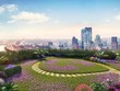 Một phần khu “vườn chân mây” trên tầng thượng Imperia Sky Garden.