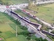 Vụ tai nạn đường sắt xảy ra tại Tĩnh Gia, Thanh Hóa. Ảnh: Đức Tiến.