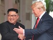 Tổng thống Trump bắt tay ông Kim Jong-un tại thượng đỉnh ở Singapore (Ảnh: Reuters).