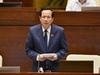 Bộ trưởng Lao động, Thương binh & Xã hội Đào Ngọc Dung giải trình các vấn đề đại biểu Quốc hội đặt ra tại phiên thảo luận.