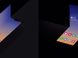 Bên trái là hình ảnh về cách Galaxy Fold hiện tại của Samsung gập trong khi hình ảnh bên phải hiển thị một thiết bị không tên có thể gập theo chiều dọc. (Nguồn: Samsung).