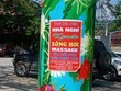 Người dân bức xúc khi thấy nhiều tờ quảng cáo nhà nghỉ, karaoke, massage... dán lên hàng chục chiếc cột điện dọc các tuyến phố.