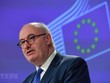 Ủy viên thương mại Liên minh châu Âu (EU) Phil Hogan trong cuộc họp báo về vấn đề Brexit tại Brussels, Bỉ ngày 8/4/2019. (Ảnh: AFP/TTXVN).