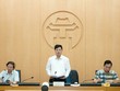 Phó Chủ tịch Ủy ban nhân dân thành phố Hà Nội Ngô Văn Quý phát biểu tại cuộc họp Ban chỉ đạo phòng chống dịch bệnh COVID-19. (Ảnh: Xuân Quảng/Vietnam+).