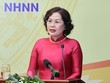 Bà Nguyễn Thị Hồng, Thống đốc Ngân hàng Nhà nước Việt Nam kiêm Chủ tịch Hội đồng quản trị Ngân hàng Chính sách xã hội. (Ảnh: Ảnh: Thống Nhất/TTXVN).