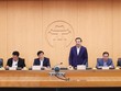 Chủ tịch UBND thành phố Hà Nội Chu Ngọc Anh phát biểu tại buổi làm việc. (Ảnh: Lâm Khánh/TTXVN).