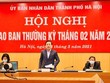Phó Chủ tịch Ủy ban nhân dân thành phố Hà Nội Chử Xuân Dũng, chủ trì cuộc họp của Ban chỉ đạo phòng chống dịch bệnh COVID-19. (Ảnh: PV/Vietnam+).