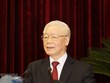 Tổng Bí thư, Chủ tịch nước Nguyễn Phú Trọng phát biểu bế mạc Hội nghị. (Ảnh: Trí Dũng/TTXVN).