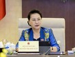 Chủ tịch Quốc hội Nguyễn Thị Kim Ngân điều hành phiên họp.