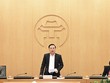 Phó Chủ tịch Ủy ban nhân dân thành phố Hà Nội Chử Xuân Dũng, chủ trì cuộc họp của Ban chỉ đạo phòng chống dịch bệnh COVID-19. (Ảnh: PV/Vietnam+).