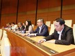 Đại biểu Quốc hội biểu quyết. (Ảnh: Phương Hoa/TTXVN).