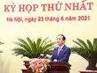 Ông Nguyễn Ngọc Tuấn, Chủ tịch Hội đồng Nhân dân thành phố Hà Nội khóa XV phát biểu tại phiên khai mạc Kỳ họp HĐND thành phố. (Ảnh: PV/Vietnam+).