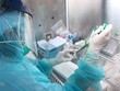 Lấy mẫu xét nghiệm virus SARS-CoV-2. (Ảnh: TTXVN).