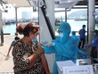 Tiêm vaccine cho người dân ở Cảng cá Hòn Rớ, Nha Trang.