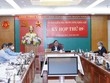 Ủy viên Bộ Chính trị, Bí thư Trung ương Đảng, Chủ nhiệm Ủy ban Kiểm tra Trung ương Trần Cẩm Tú chủ trì kỳ họp. (Ảnh: Phương Hoa/TTXVN).