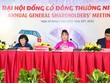Đoàn chủ tịch tại Đại hội đồng cổ đông Vietjet diễn ra sàng 28-5.