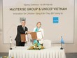 Masterise Group và UNICEF Việt Nam trong lễ ký kết hợp tác chiến lược giai đoạn 2022-2024, phát triển dự án Innovation for Children. Ảnh: Masterise Group.