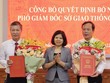 Chủ tịch UBND tỉnh Bắc Ninh Nguyễn Hương Giang trao quyết định bổ nhiệm hai Phó Giám đốc Sở Giao thông vận tải tỉnh Bắc Ninh.