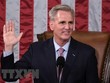 Tân Chủ tịch Hạ viện Mỹ Kevin McCarthy tuyên thệ nhậm chức tại Quốc hội Mỹ ở Washington DC., ngày 7/1/2023. (Ảnh: AFP/TTXVN).