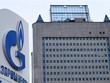 Biểu tượng Tập đoàn năng lượng Gazprom tại trạm xăng ở Moskva, Nga. (Ảnh: AFP/TTXVN)