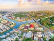 Một góc thị xã Long Mỹ, tỉnh Hậu Giang. Ảnh: Báo Hậu Giang.