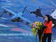 Bà Hoàng Tri Mai, Tổng giám đốc Airbus Việt Nam phát biểu tại Diễn đàn Hàng không Việt Nam ngày 21/3.