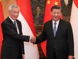 Thủ tướng Singapore Lý Hiển Long gặp Chủ tịch Trung Quốc Tập Cận Bình trong chuyến thăm Trung Quốc. (Nguồn: MCI)