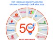 Công bố Top 50 Doanh nghiệp Sáng tạo và Kinh doanh hiệu quả Việt Nam 2023
