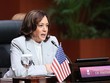 Phó Tổng thống Mỹ Kamala Harris phát biểu tại Hội nghị Cấp cao ASEAN-Hoa Kỳ lần thứ 11. (Ảnh: Dương Giang/TTXVN)