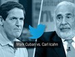 Mark Cuban (trái) và Carl Icahn (phải) ủng hộ 2 ứng cử viên khác nhau. Ảnh: CNN