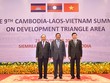 Thủ tướng ba nước Campuchia, Lào và Việt Nam dự Hội nghị cấp cao CLV 9. Ảnh: VGP/Quang Hiếu