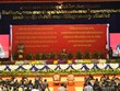 Tổng Bí thư Nguyễn Phú Trọng tới thăm và nói chuyện với cán bộ, giảng viên và sinh viên Đại học Quốc gia Lào. Ảnh: VOV