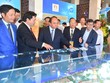 Thủ tướng Chính Phủ Nguyễn Xuân Phúc thăm sa bàn Trung tâm dịch vụ du lịch Hàm Tiến - Mũi Né của Tập đoàn Hoàng Quân