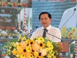 Chủ tịch UBND TP. Cần Thơ Trần Văn Lâu phát biểu tại Lễ khởi công, khánh thành các công trình, dự án chào mừng Đại hội Đảng Thành phố