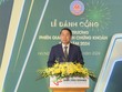 Ông Nguyễn Đức Chi, Thứ trưởng Bộ Tài chính phát biểu tại Lễ đánh cồng khai trương phiên giao dịch chứng khoán đầu năm 2024