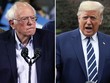 Thượng nghị sĩ Bernie Sanders và Tổng thống Mỹ Donald Trump. Ảnh: NYP.