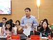 Ông Nguyễn Hồng Hải, Phó cục trưởng Cục Đăng ký Quốc gia Giao dịch Bảo đảm (NRAST), Bộ Tư pháp Việt Nam phát biểu tại Toạ đàm.