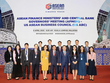 Đoàn Bộ Tài chính và Ngân hàng Nhà nước Việt Nam chụp ảnh lưu niệm tại Hội nghị AFMGM và các sự kiện liên quan
