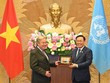 Chủ tịch Quốc hội Vương Đình Huệ hội kiến Tổng Thư ký Liên Hợp Quốc Antonio Guterres đang thăm chính thức Việt Nam sáng 22/10 (ảnh: quochoi.vn)